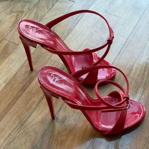Giuseppe Zanotti G-Heel Red Sandals